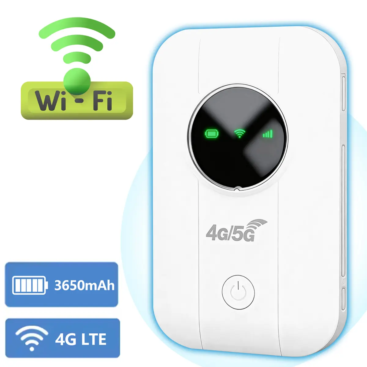 [Deals for You Days] 4G/5G LTE WiFi,Mini Portable WiFi Hotspot,with SIM Card Slot,Works in EU Countries,Connects Up To 9 Devices for Travel, Business Trips, Camping & Road Trips