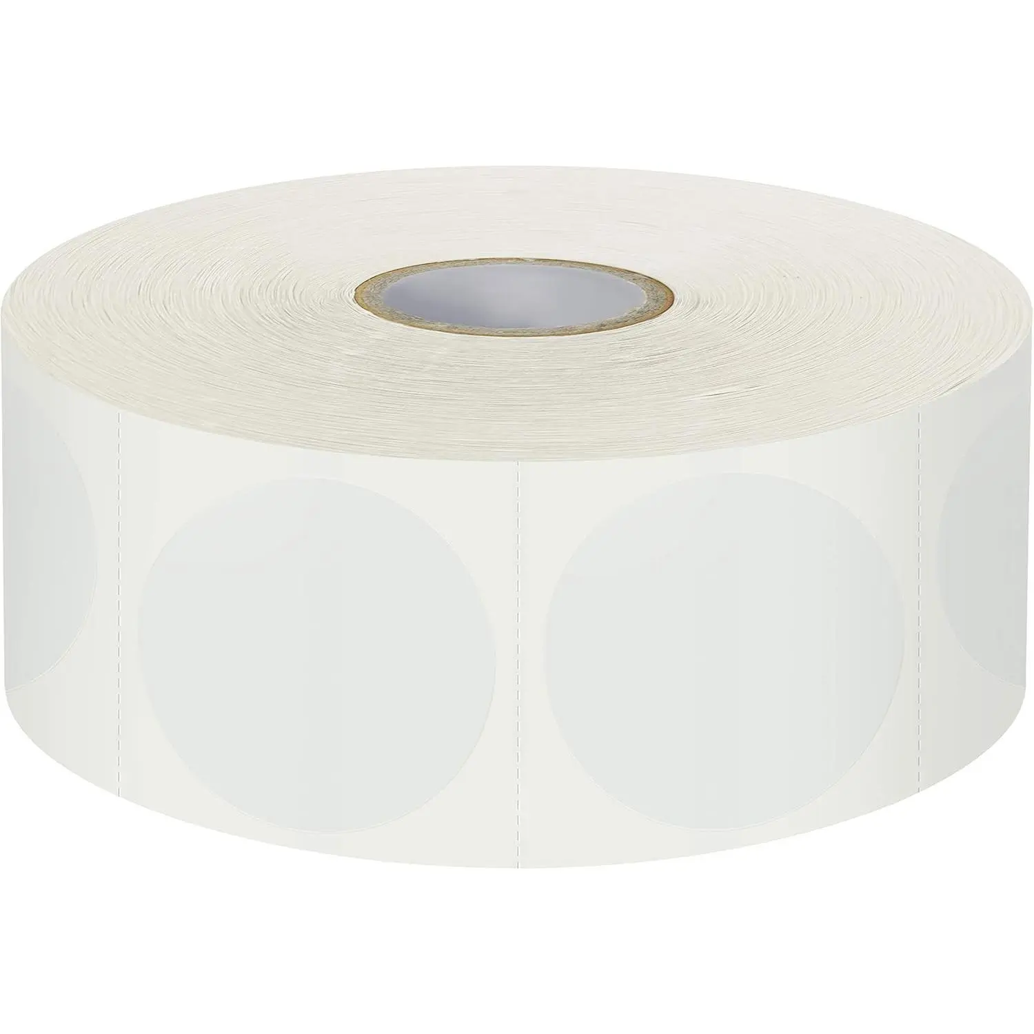 1500 PCS 1.5" Round Clear Transparent Package Envelope Mail Wafer Seal Sticker Labels Mega Bundle with Perforation Line in Roll