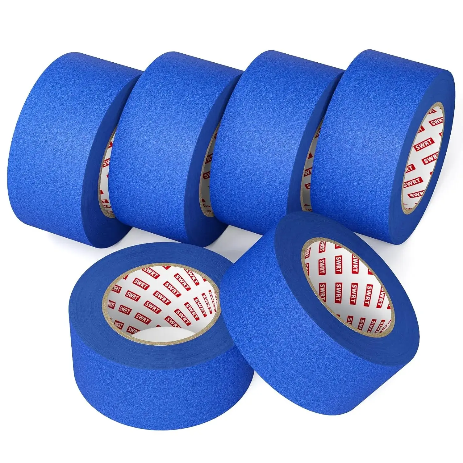 Blue Painters Tape 2 Inch x 55 Yards, 6 Rolls (330 Yards Total), Blue Masking Tape for Painting, Clean Removal Multi-Surface Paint Tape for Walls, Trim, DIY & Crafts