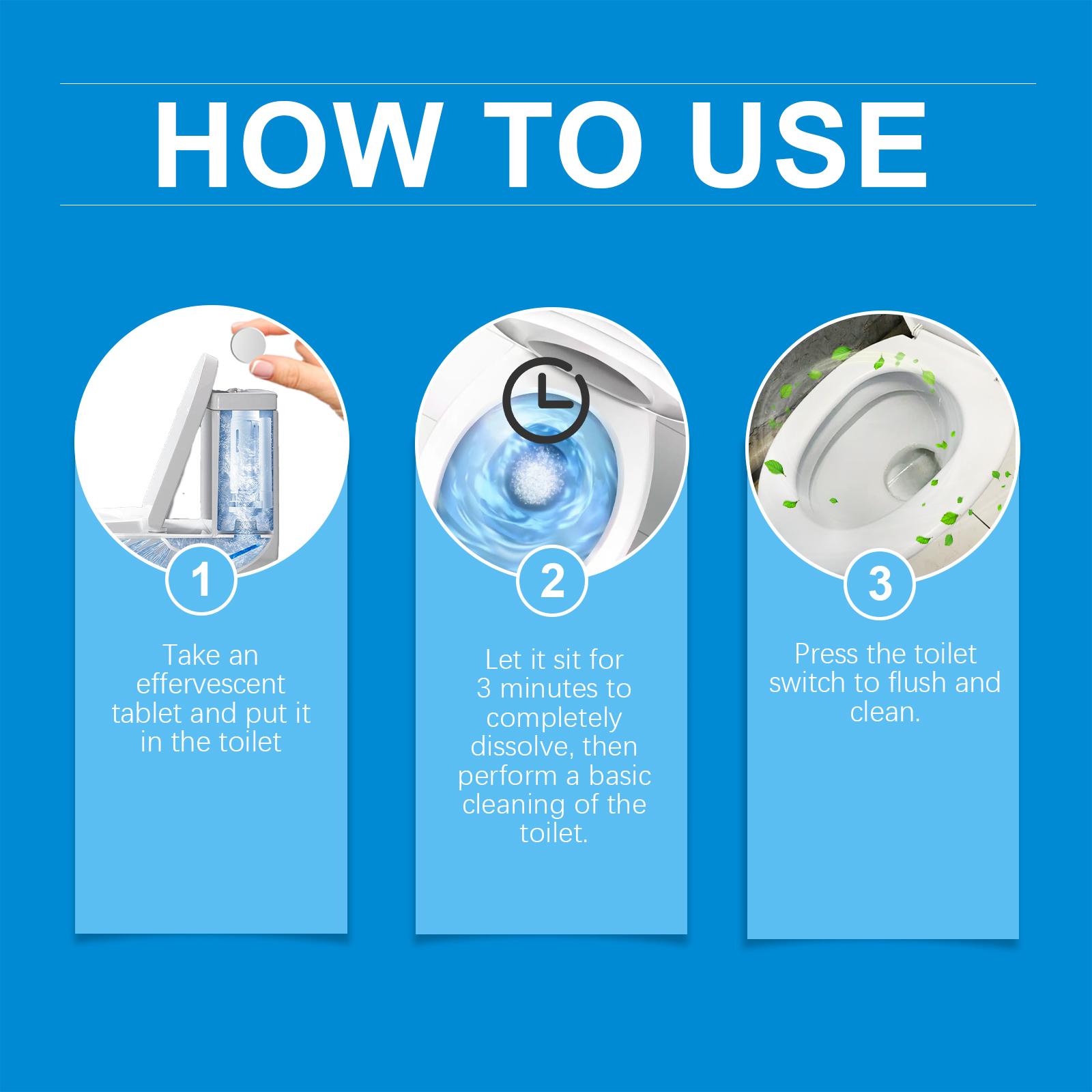 Toilet Cleaning Plate Toilet Easy Cleaning Decontamination Efficient Descaling Deodorant Toilet Cleaner Effervescent Tablets
