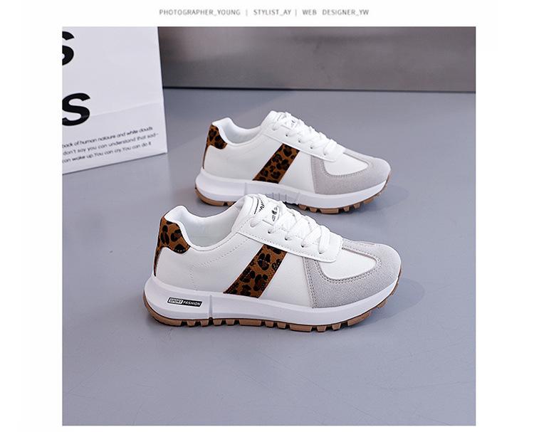 2026 Autumn New Women's Sports Shoes, Student Color-Block Hong Kong Style Round-Toe Dad Shoes, Casual German Training Shoes