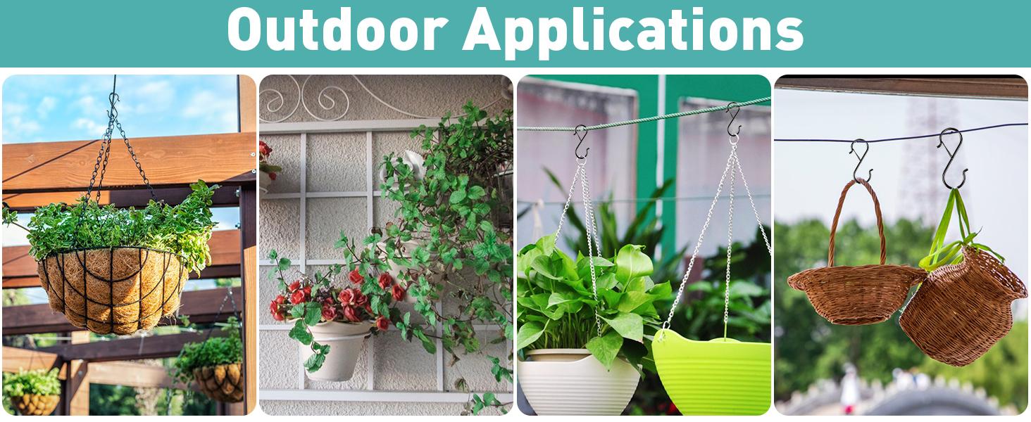 12 Pcs S Hooks for Hanging Heavy Duty, 3.5-inch Heavy Duty Metal S Hook with Safety Buckle, Suitable for 0.5 inch Rods, S Hook for Hanging Plants, Closet, Kitchen Utensil, Pot, Pan, Bags