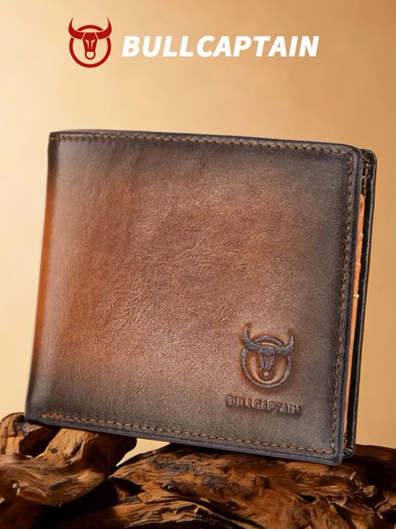 Men's Genuine Leather Wallet, Top Grain Cowhide Handheld Bag, High-End Business Short Card Holder, Large Capacity Multi-Function Coin Purse, Father's Day Gift