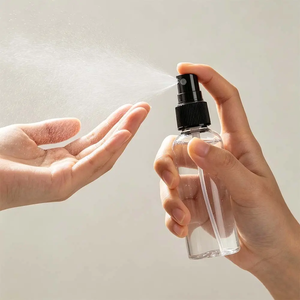2pcs Mini Press Spray Bottle, Leak-Proof, Ideal for Makeup, Disinfection, Fragrance, Perfume, Toner, Alcohol, Fine Mist, Portable