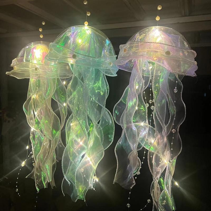DIY Jellyfish Lantern Under The Sea Colorful Jellyfish Lamp Girl Bedroom Atmosphere Decoration Lamp Mermaid Theme Party Decor Christmas Gift Shop DIY Jellyfish Lantern Under The Sea Colorful Jellyfish Lamp Girl Bedroom Atmosphere Decoration Lamp Mermaid Theme Party Decor Christmas Gift Shop