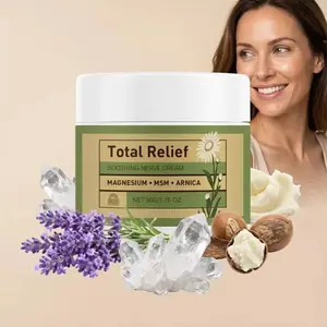 Total Relief Soothing Nerve Cream - 50g Magnesium MSM Arnica Body Butter, Gentle Plant-Based Moisturizer for Daily Skin Care