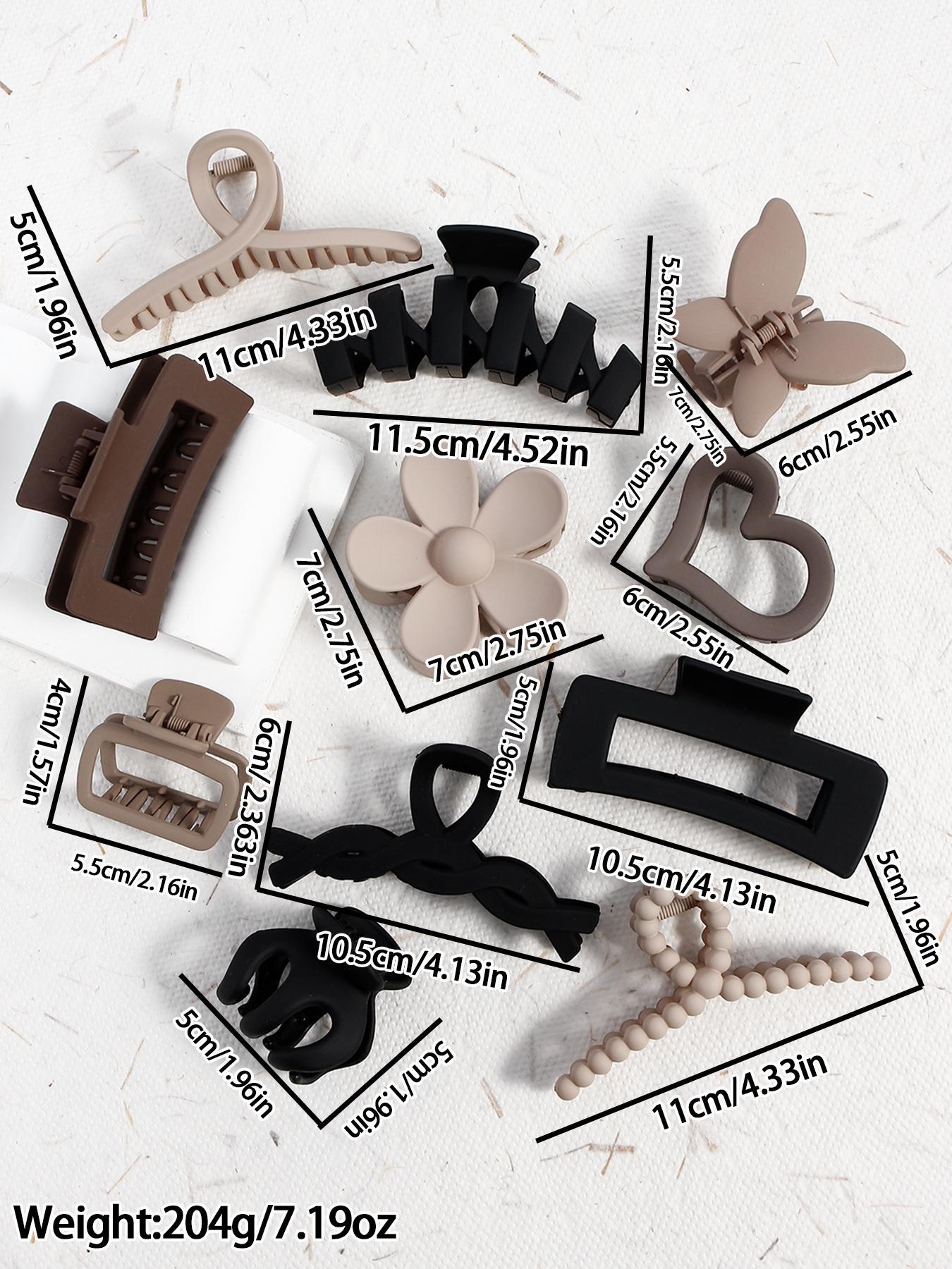 Women's Elegant Flower & Heart & Butterfly Design Hair Claws, 11pcs/set Trendy Mixed Style Non-slip Hair Claws, Casual All-match Hair Accessories for Women & Girls, Hairstyle Ideas, Flower Hair Clip, Prom Mom Hair Clip