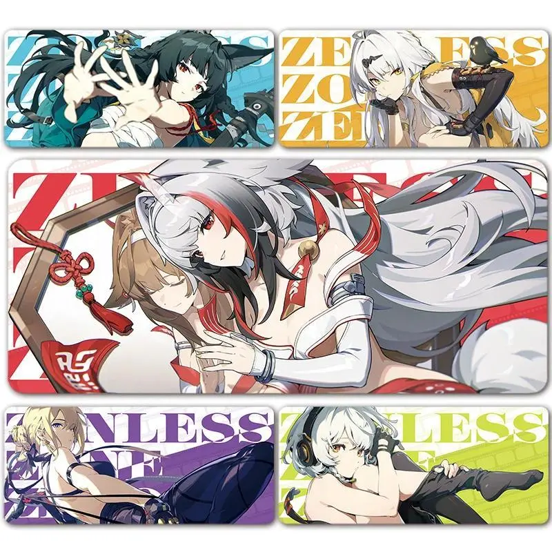 2026 new hot item ZZZ Gaming Hoshimi Miyabi Ye Shunguang Mouse Pad Evelyn Ellen Zenless Zone Zero Keyboard Desk Mats XXL Anime Girls Mousepad