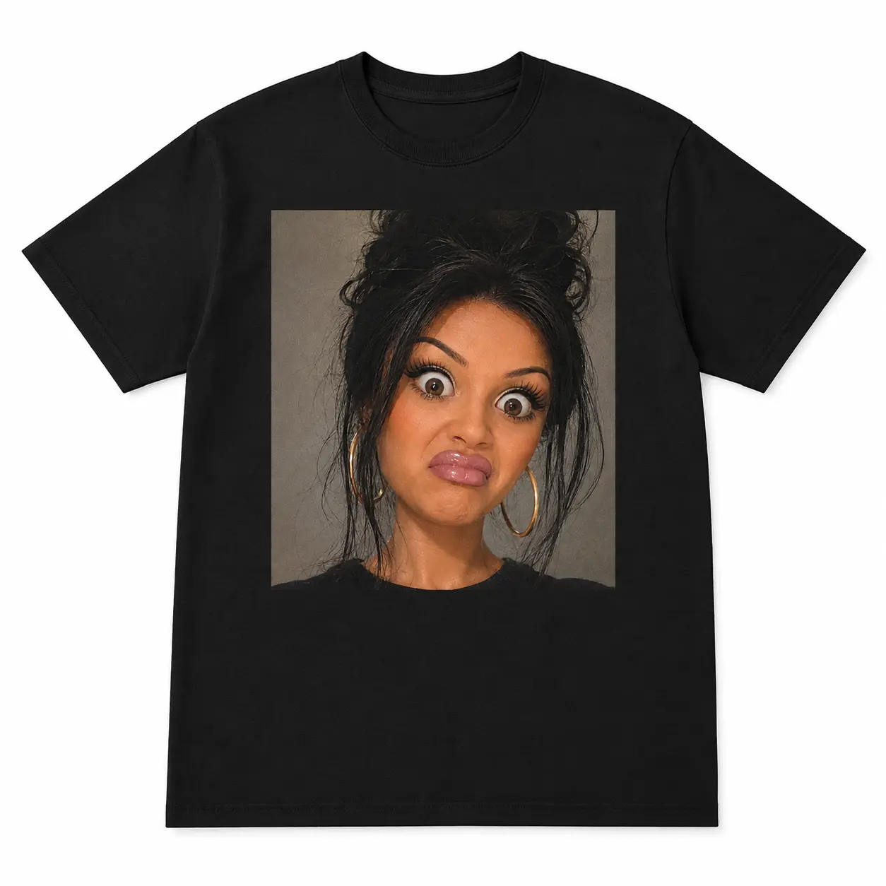 😒🎀 Unisex Stank Face Doll Girl Funny Meme Graphic T-Shirt, Sarcastic Doll Face Meme Tee, Retro Viral Humor Shirt, 100% Cotton, Unisex Fit, Ships from USA