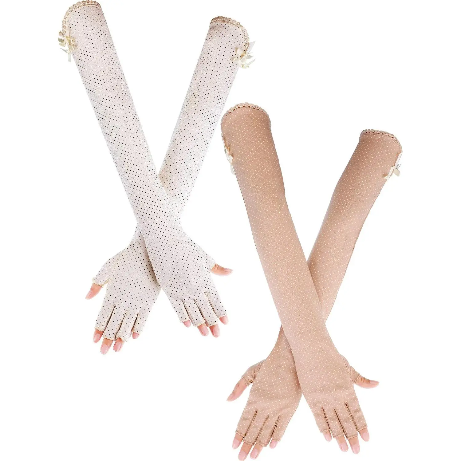 Chuangdi Women's UV Protection Long Outdoor Wear Driving Gloves