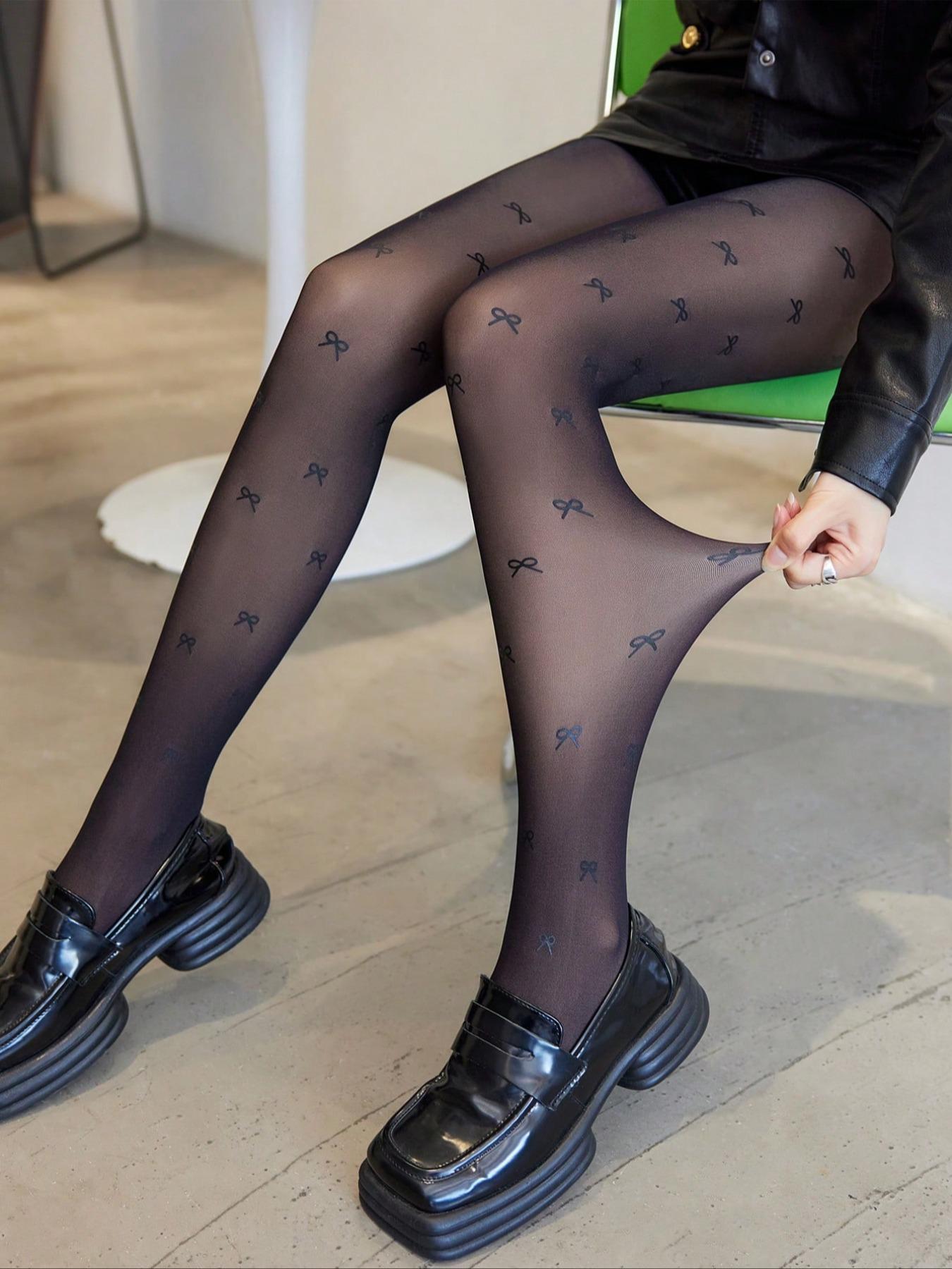 Women's 1 Pair Solid High Stretch Tights, Casual Comfy Slim Pantyhose For Daily Wear, Ladies' Tights For Daily Wear, Fluffy Pajamas