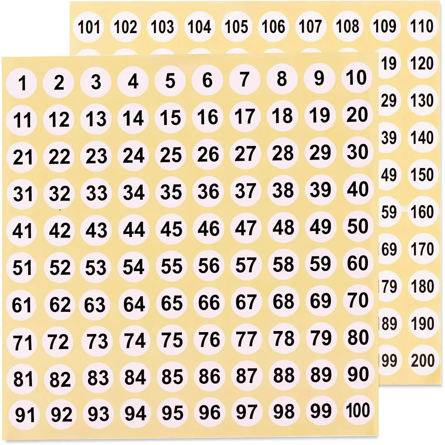 White,0.4",25sets(1-200)