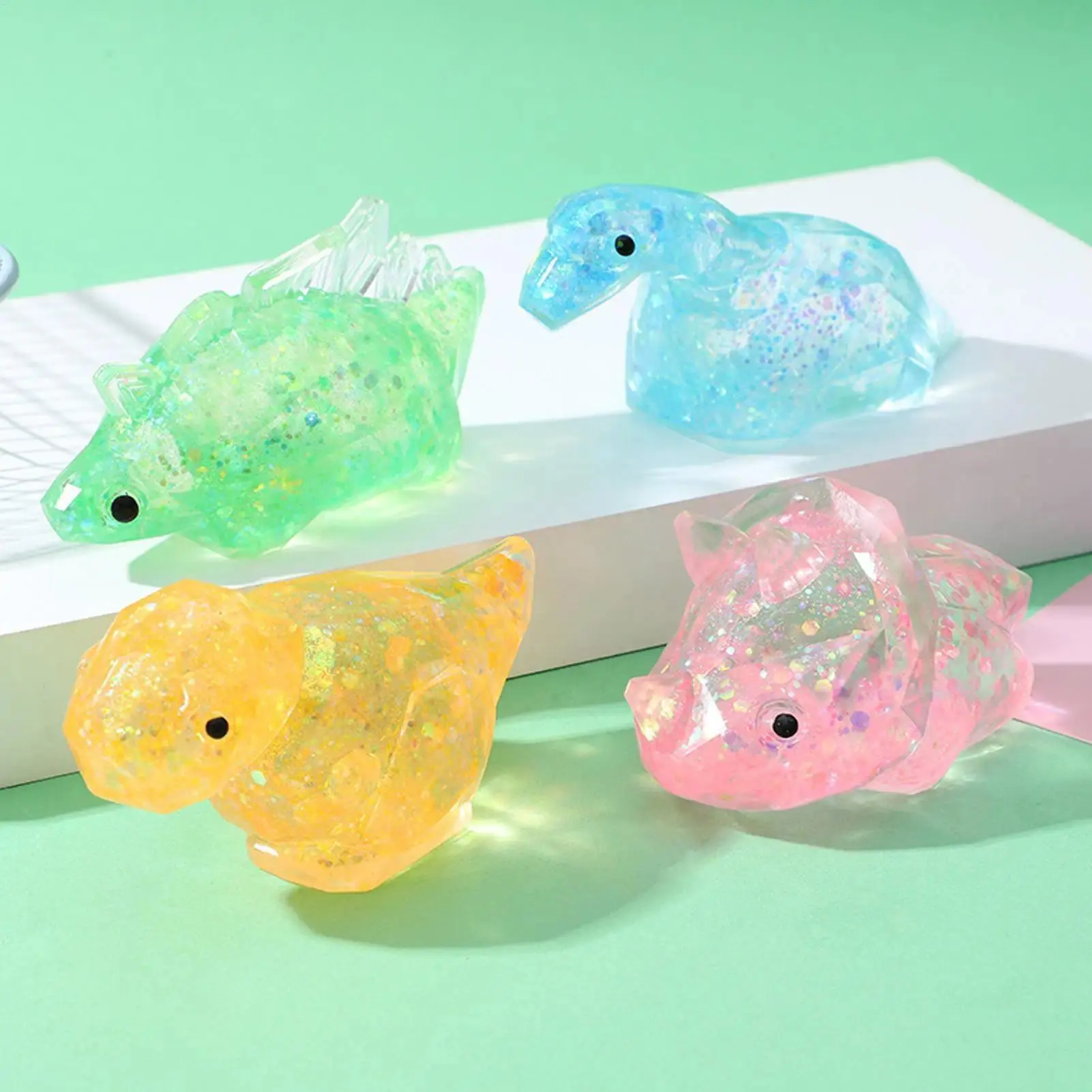 Dinosaur Squeeze Stress Relief Fidget Toy, Compact Green 10x4x7cm Gift for Kids, Thoughtful Party Bag Item with Decoration Function to Enhance Visual Appeal for Home & Classroom Use