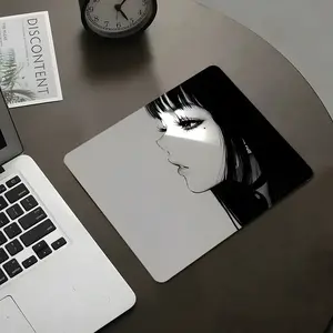 Anime Girl Design Square Gaming Mouse Pad, Mousepad, Decorative, rubber anti-slip lockedge pad, washable small size, suitable for laptops, games, work, home, Protection