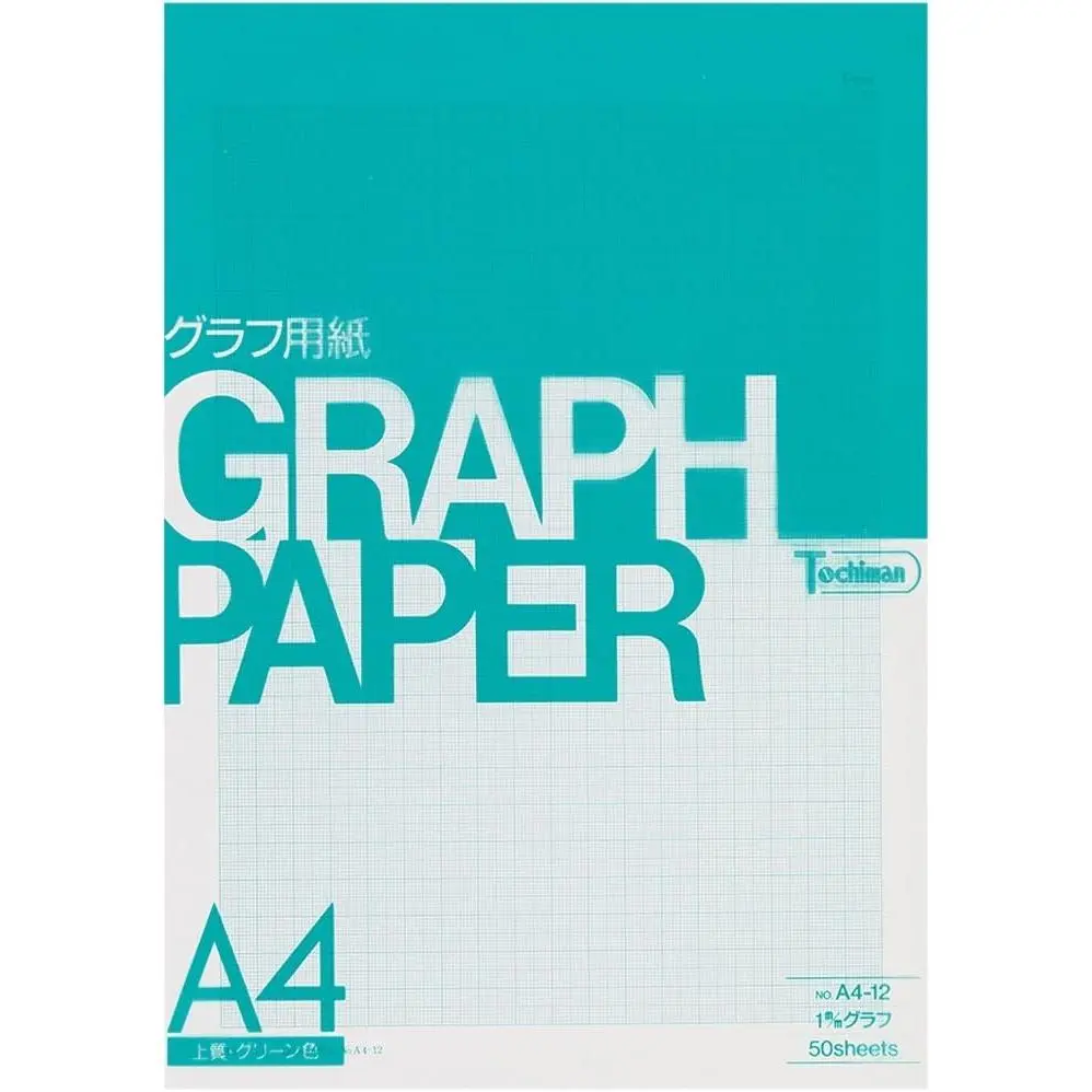 graph paper 1 mm grid A4 50 sheets Green paper 81.4 g A4-12