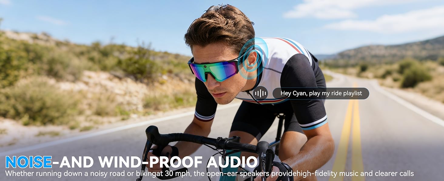 AI Smart Glasses with Camera 4K - Polarized Sunglasses with Camera, UV400 Lens, ChatGPT Enabled, EIS Stabilization, Dual Mic Noise Canceling, IP54 for Cycling Hiking fathersdaygift