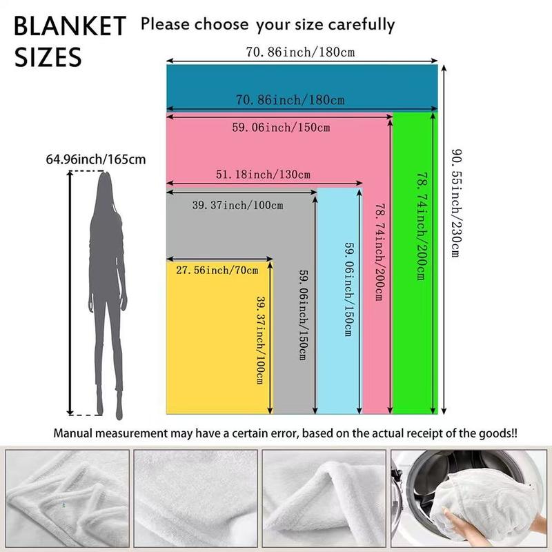 Delicious Ice Cream Print Blanket, Soft Plush Non-Shedding Warm Blanket, Home TV Watching, Camping Picnic, Office Nap All-In-One Use