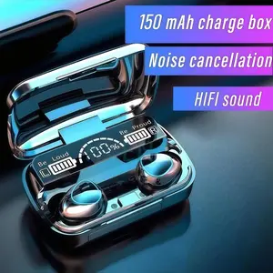 M10 Wireless Bluetooth-compatible Earbuds V5.3, Long Battery Life, LED Display, Noise-Canceling, Deep Bass, Sports Gaming, with Mic, Unisex Gift, In Ear Earphones
