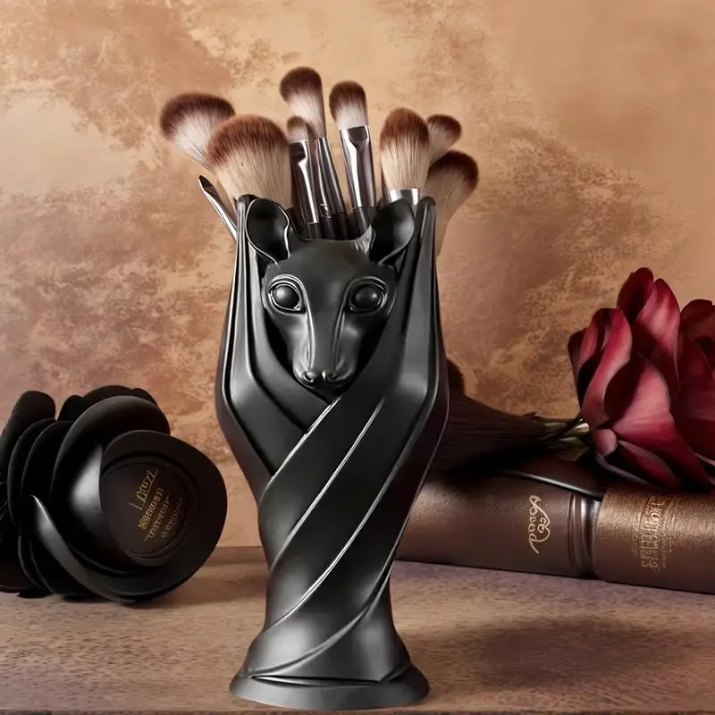 Gothic Bat-Shaped Pen Holder, Textured Base Desktop Organizer, Stationary Organizer Holder, Creative Gift for Graduation, Halloween, Christmas, Home Office Use