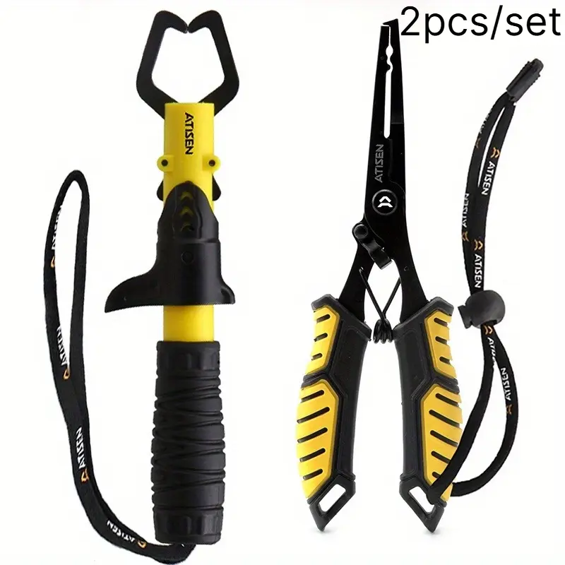 2pcs Stainless Steel Durable Fishing Pliers - Essential Tool for Easy Fish Control and Outdoor Fishing