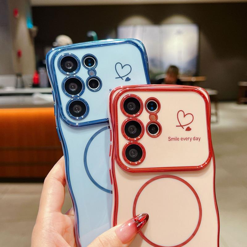 Compatible with Wireless Charge Cover Soft Cover  S25 Ultra/S24/S23/S22 TPU phone case Cover HN117