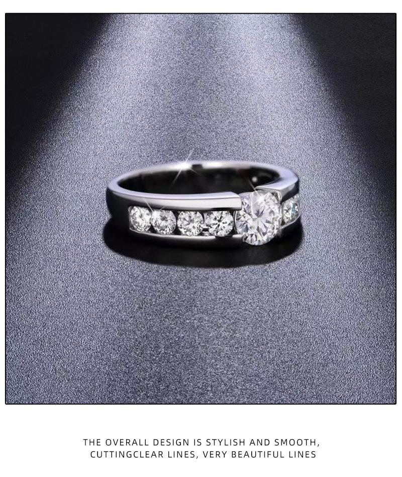 A timeless and classic engagement ring |     A striking main stone paired with side stones, creating the perfect proposal and commitment.