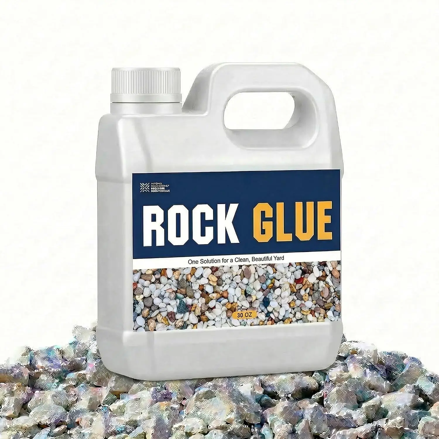 Rock Glue for Landscaping: 30 OZ Gravel Glue for Pea Gravel, Stones–  Hold, Rainproof Landscape Adhesive for Outdoor Garden, Yard, Patio, Walkway & Driveway