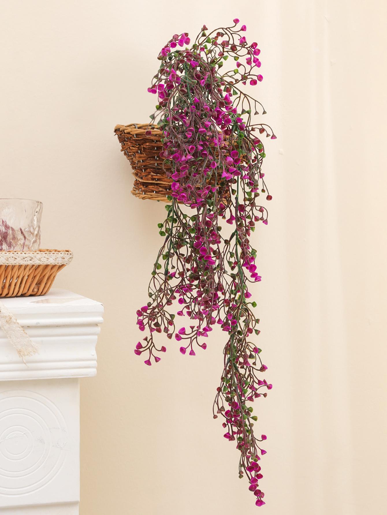 Simulated Orchid Vine Green Yellow Purple Fake Plant Wall Hanging Basket Flower Wedding Home Garden Decoration Aitificial Rattan Decorative Fruit