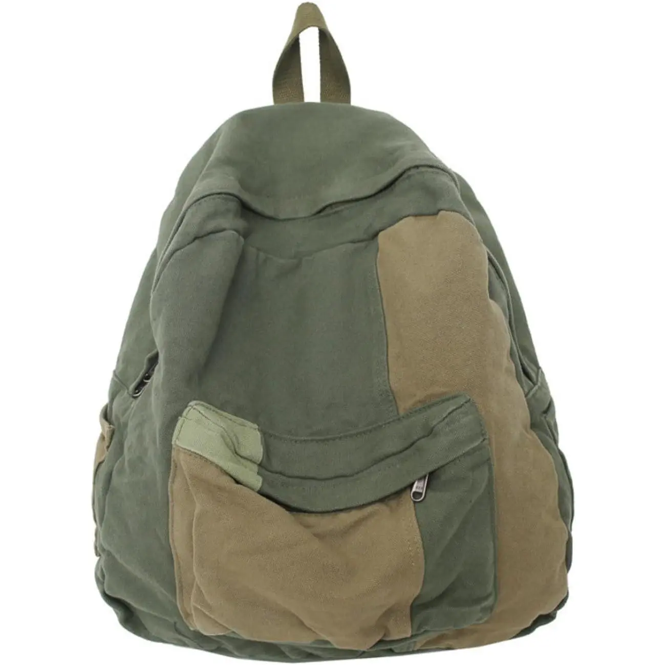 Canvas Backpack for Women Men Grunge Hippie Boho Patchwork Backpack College Book Bag Travel Casual Daypack ( Size,Green)
