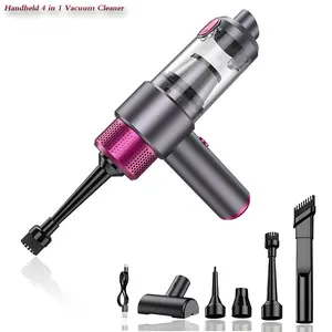 One piece of Handheld 50w 4-In-1 Car cordless or home  for blowing,suction,pump,inflating multi-functions rechargeable electronic air duster.