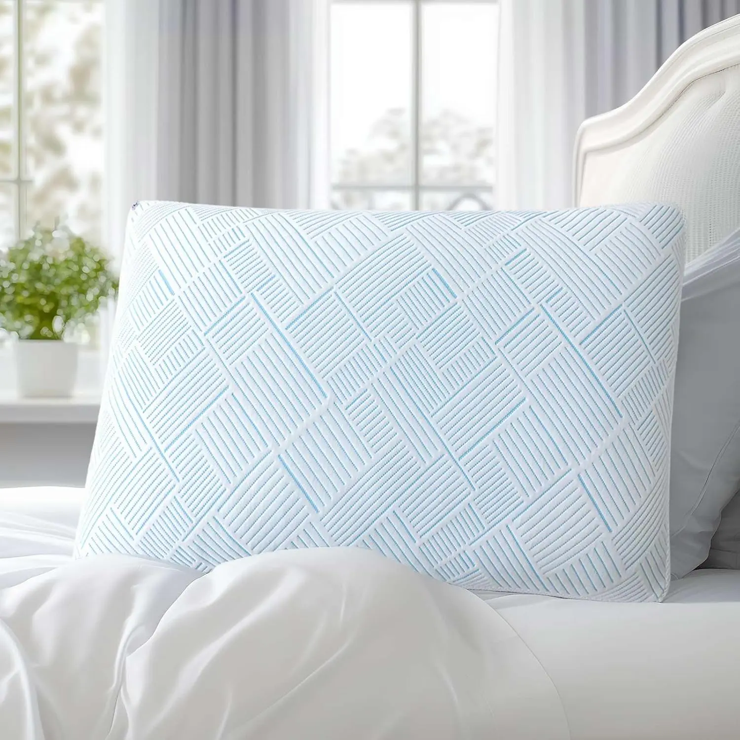 Shredded Cooling Soft Bamboo Viscose Pillow King Size, Hypoallergenic Hotel Quality Pillow for Stomach, Back and Side Sleeper, Oeko-TEX Certified