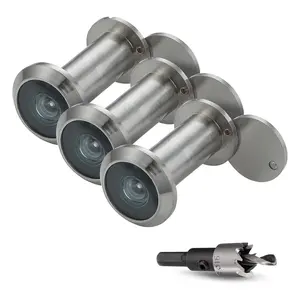 3 Pack Peephole for Door with 200 Degree Wide Viewing Angle, Enhanced Door Security, Easy Installation, Includes Drill and Allen Wrench