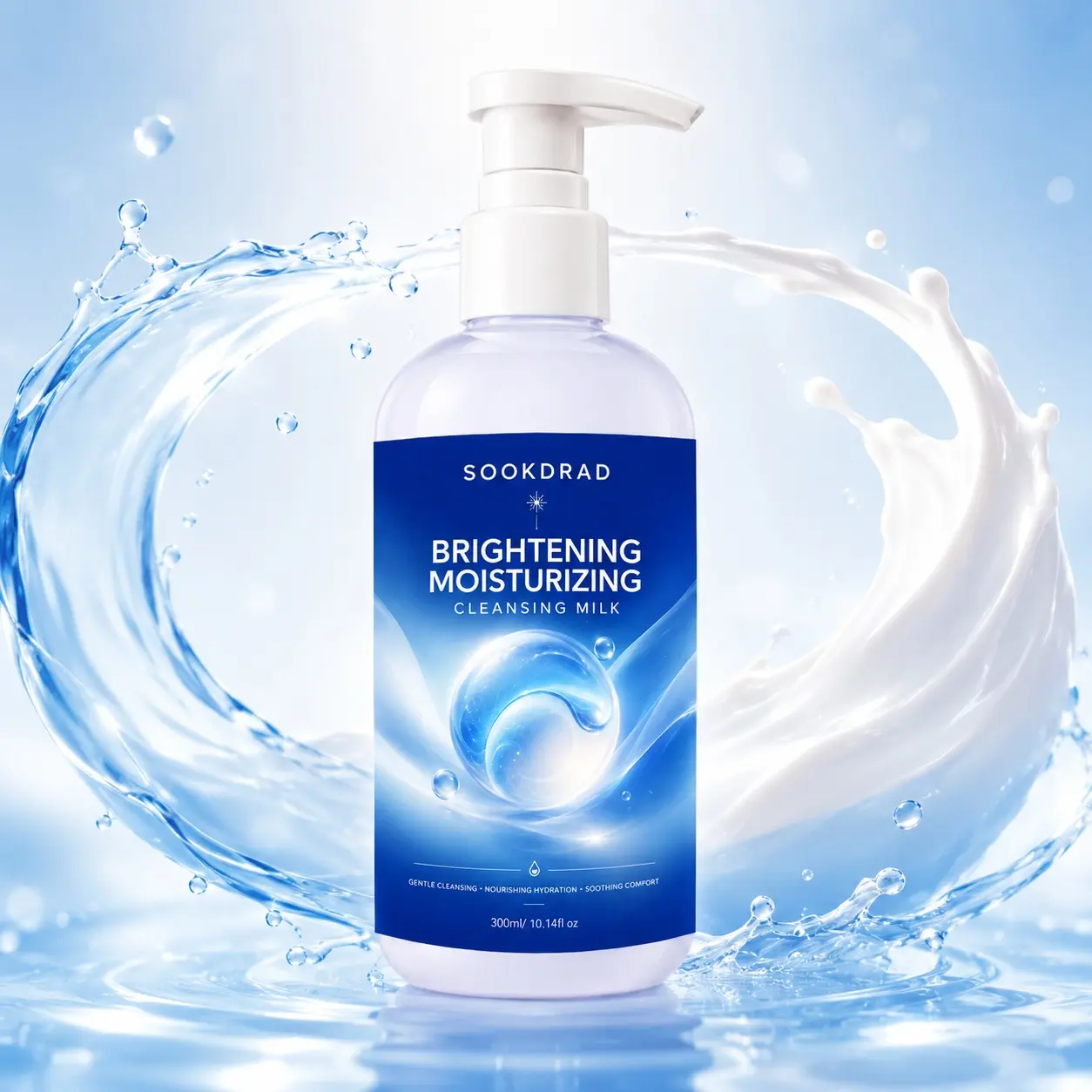 Cleansing Milk, brightening, moisturizing, gentle cleansing, nourishing hydration, soothing comfort, face, all skin types, 300ml/10.14fl oz, Nourishing Cleanser