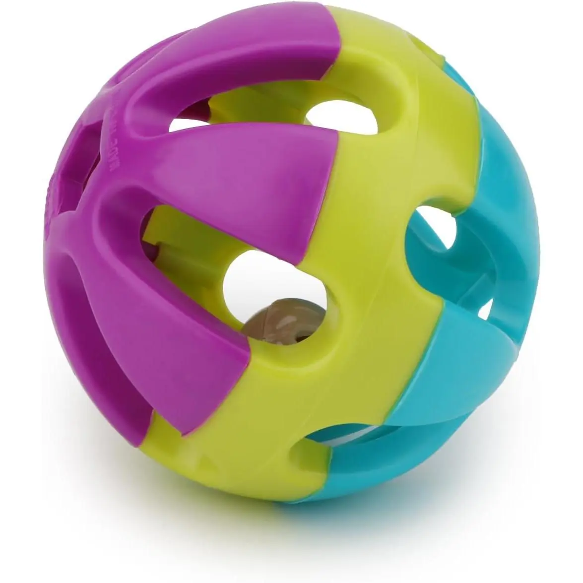 Parrot Ball  Plastic Colorful Bird  Ball with Bells for Cage | Durable, chewproof material, colorful design, with 1  inside, for  greys/cockatoos/sun conures/cockatiels, 1 ball