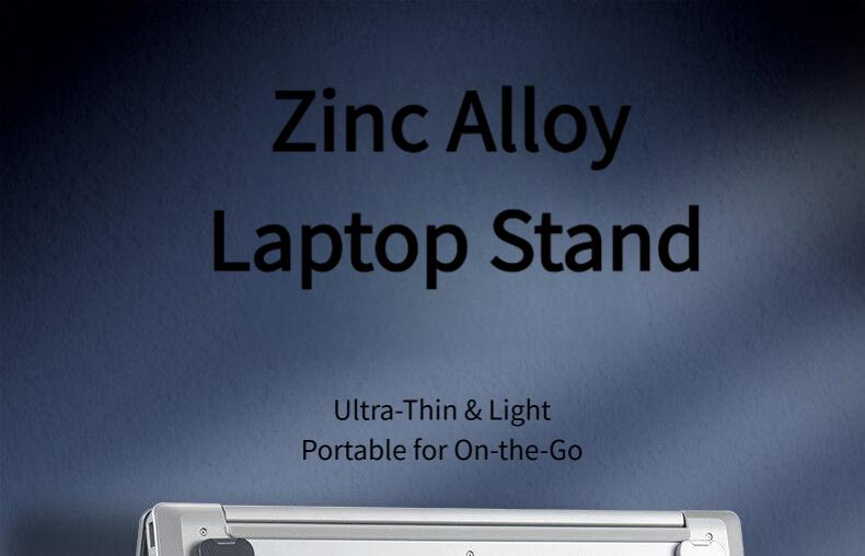 Zinc alloy laptop invisible stand bracket mini portable height-increasing foot pad cooling rack base pad