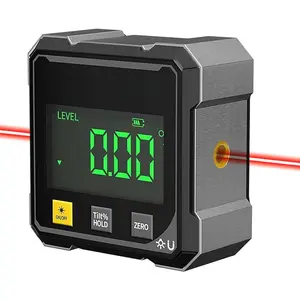 Digital Laser Angle Finder inclinometer, Protractor Tool, 4*90 °   High Accuracy, Large LED Display, Magnetic Base, USB Rechargeable,  Woodworking, Metalworking, Construction & DIY