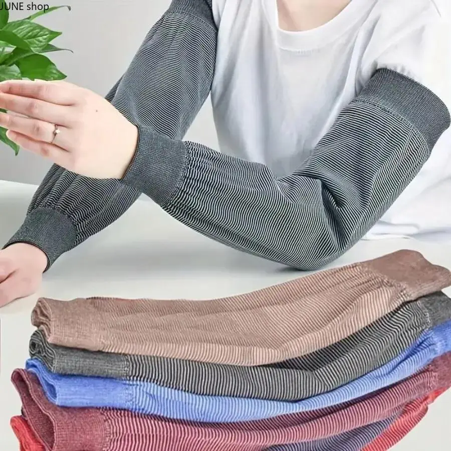 6 Pairs Unisex Extended Elastic Knit Arm Sleeves, Four-Season Breathable Oversized Stretch Sun Protection Covers, Comfortable Labor Protective Sleeves Ideal For Outdoor Work Household Chores And Daily Labor Use