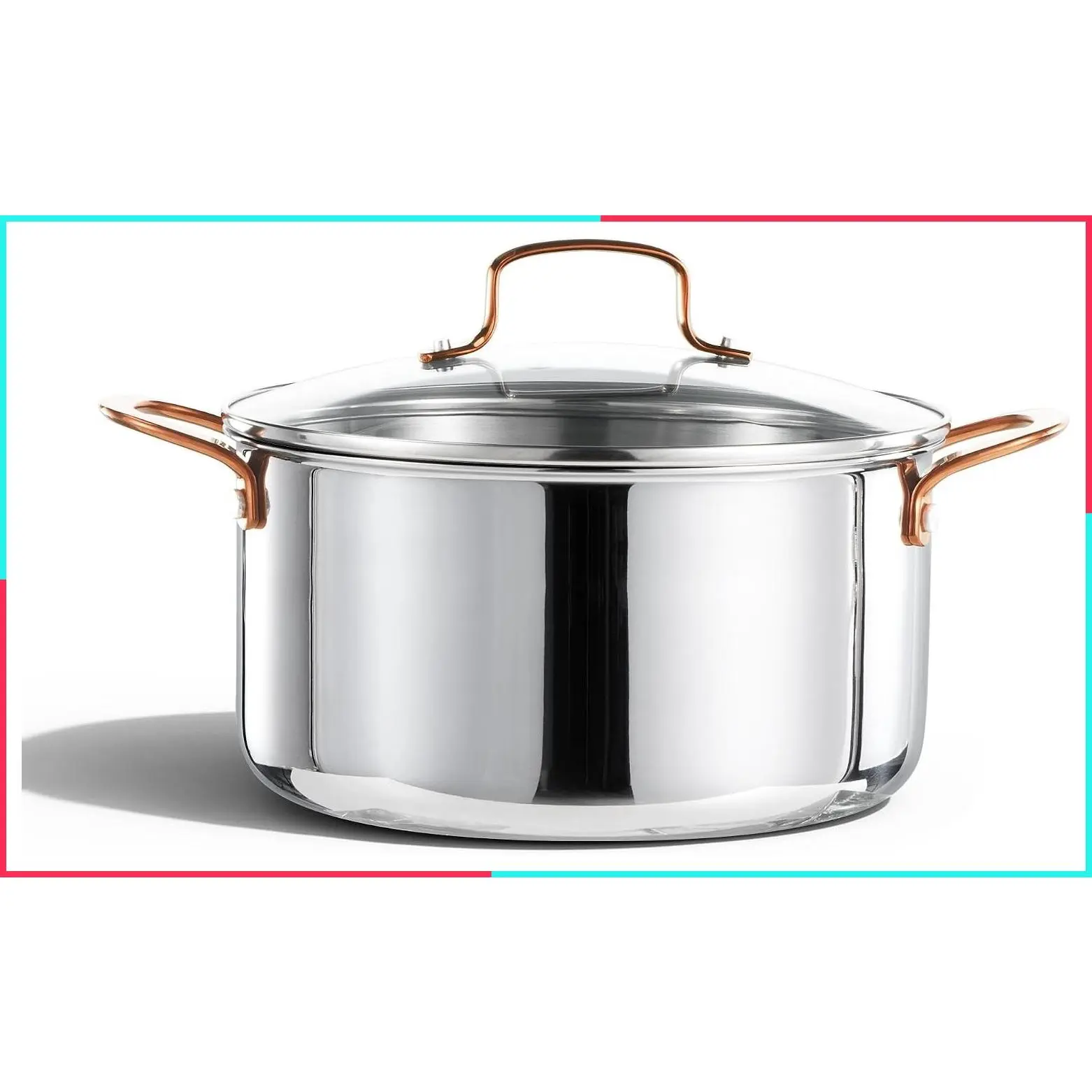 8 Qt Tri-Ply Stainless Steel Stockpot with Lid, Non-Toxic Soup Pot for Pasta, Even Heating, Oven Safe, Compatible with Induction, Ceramic and Gas Cooktops, Silver, Mothers Day Gifts