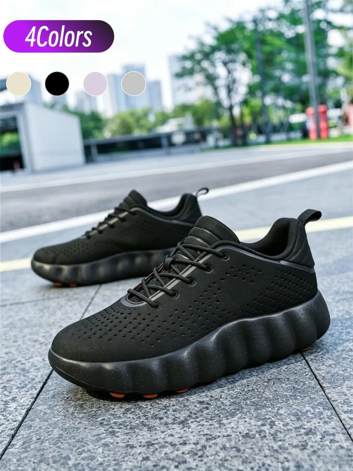 Men Women Simple Trendy Running Shoes Knit Breathable Upper Soft Cushioned Sole Ideal for Jogging Fitness Outdoor Training