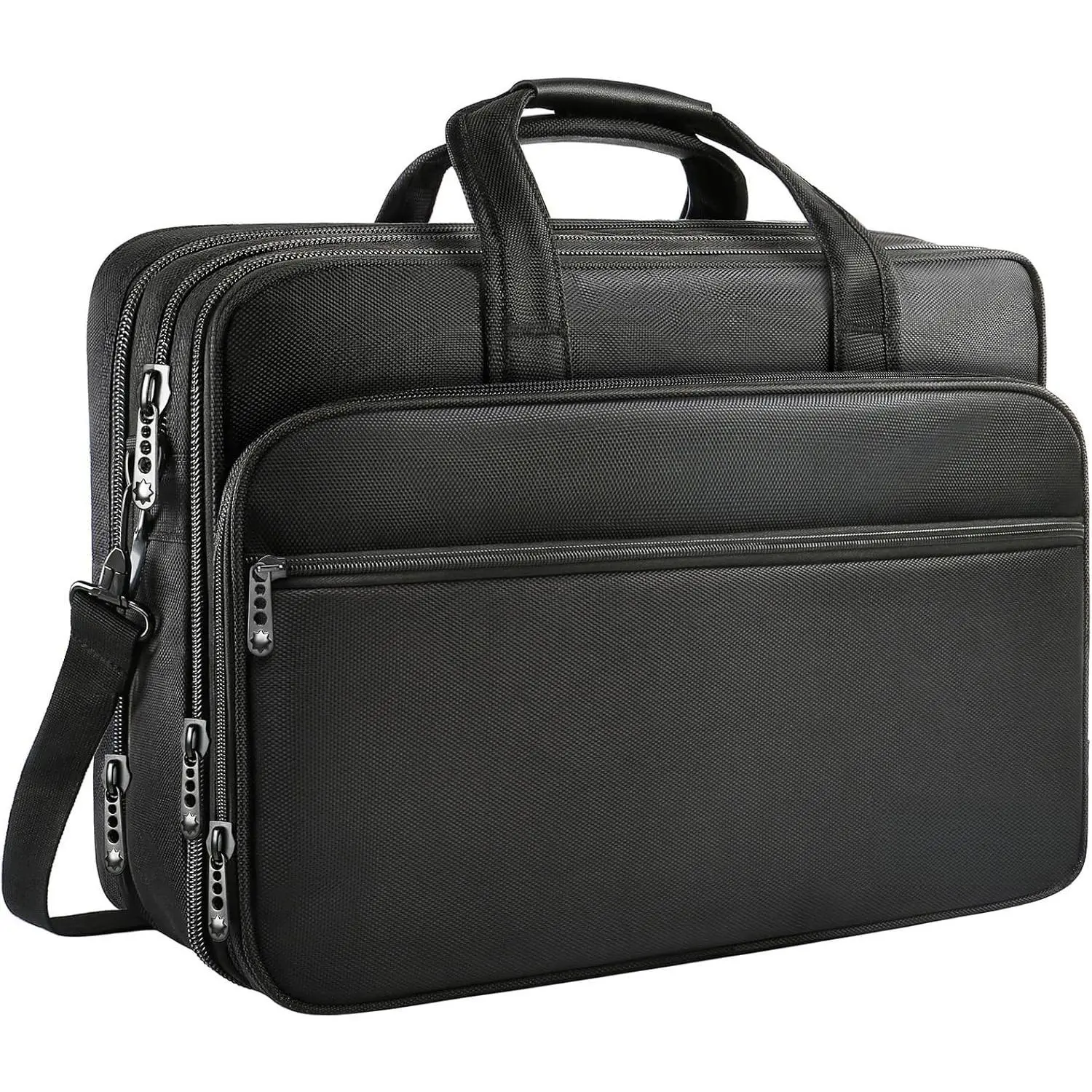 Laptop Briefcase, 17inch Expandable Laptop Bag, Waterproof Multi-Compartment Men's Work Bag