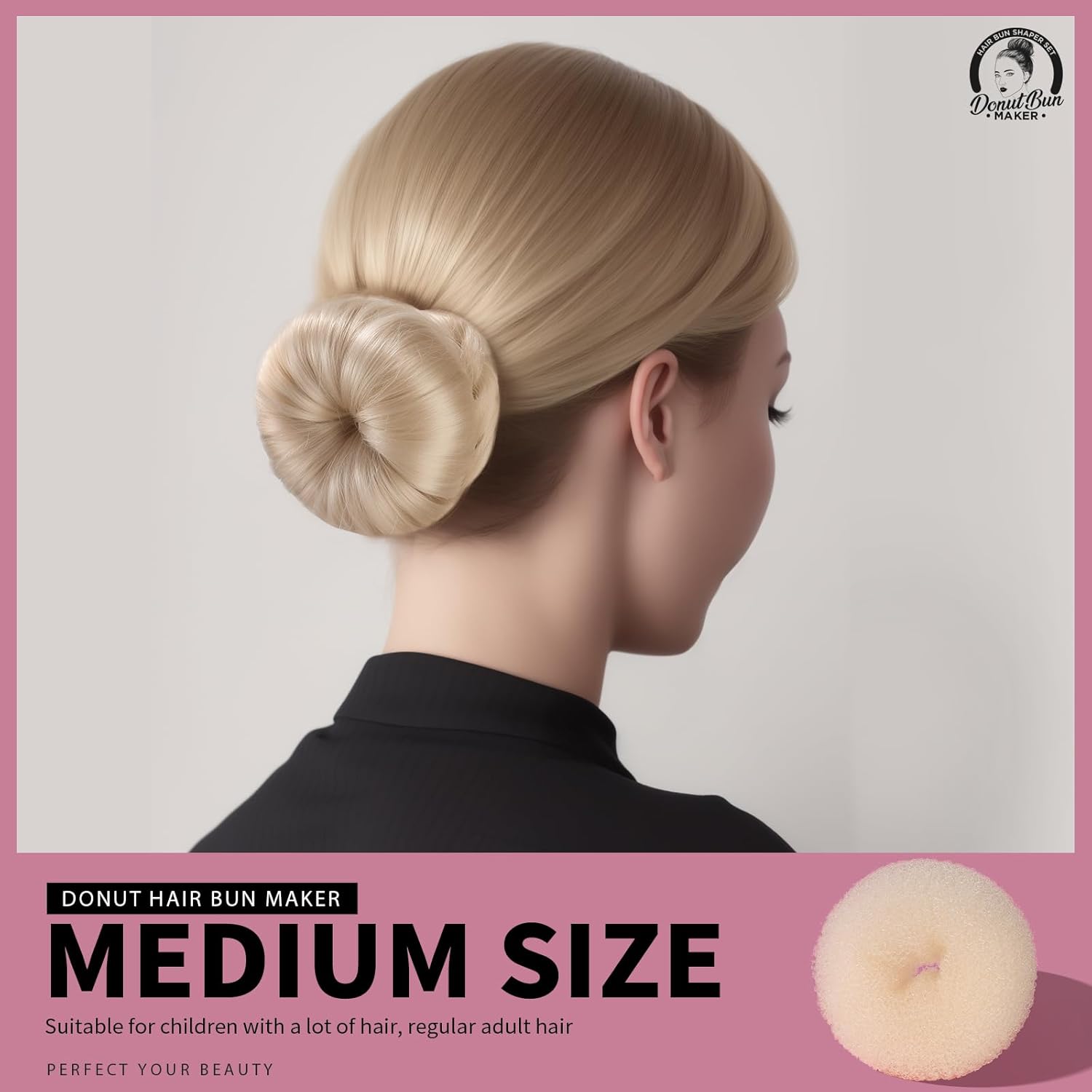 Hair Bun Shaper Set with Extra-large, Large, Medium, Small Doughnuts Ring Stylers, 20 count Blonde Large Bobby Pins Hair Bun Shaper Set with Extra-large, Large, Medium, Small Doughnuts Ring Stylers, 20 count Blonde Large Bobby Pins