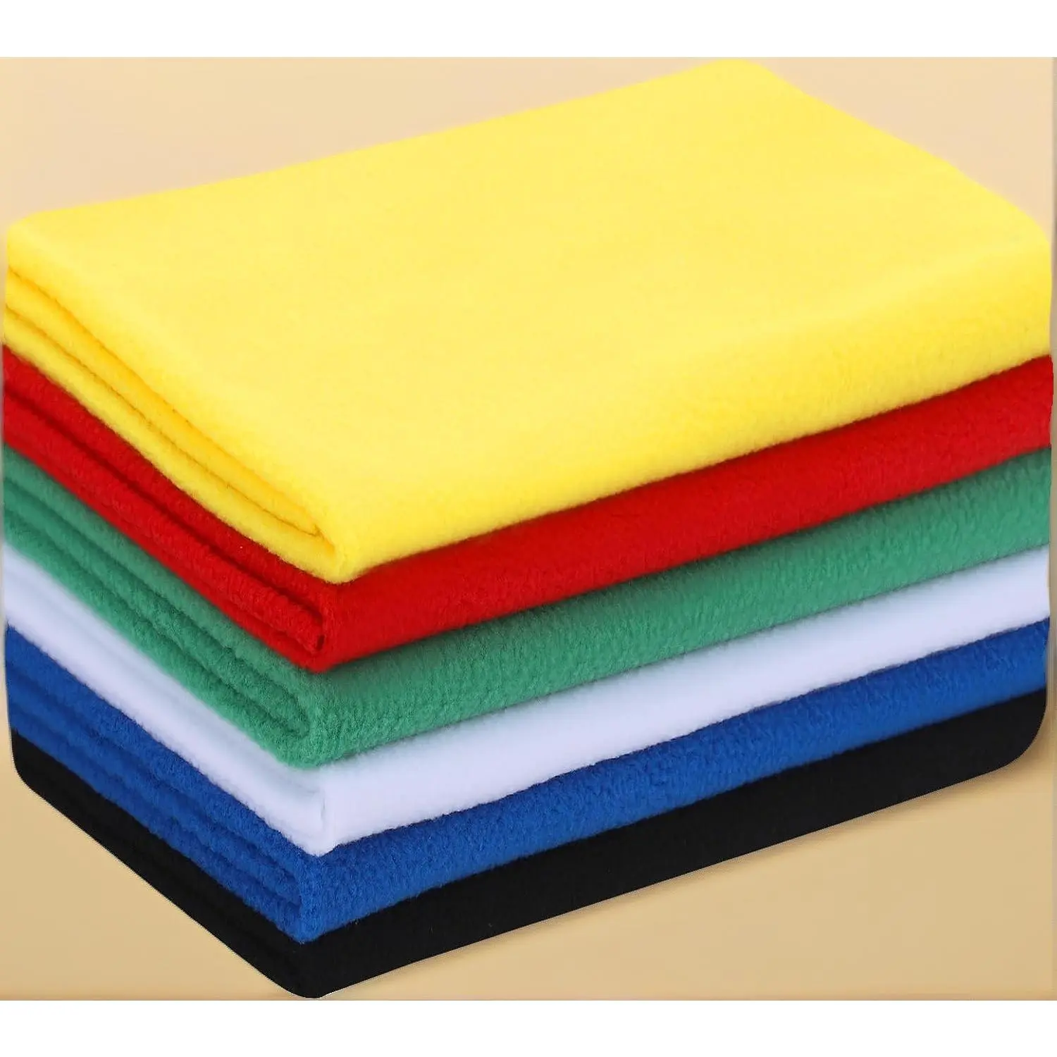 6Pcs 20*20 Inch Mondrian Knitted Polar Fleece Fabric, Anti-Pill Plush Polyester Fleece Patches, DIY Sewing Material for Blanket & Pillow Cover