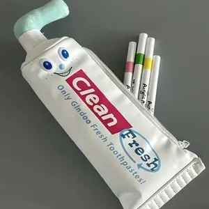 Creative Toothpaste-Shaped Pencil Case, Large Capacity Fun Pen Holder, Quirky Stationery Organizer for Students, School, Office, Desk, Art Supplies, Home, Classroom, and Stud summerwins