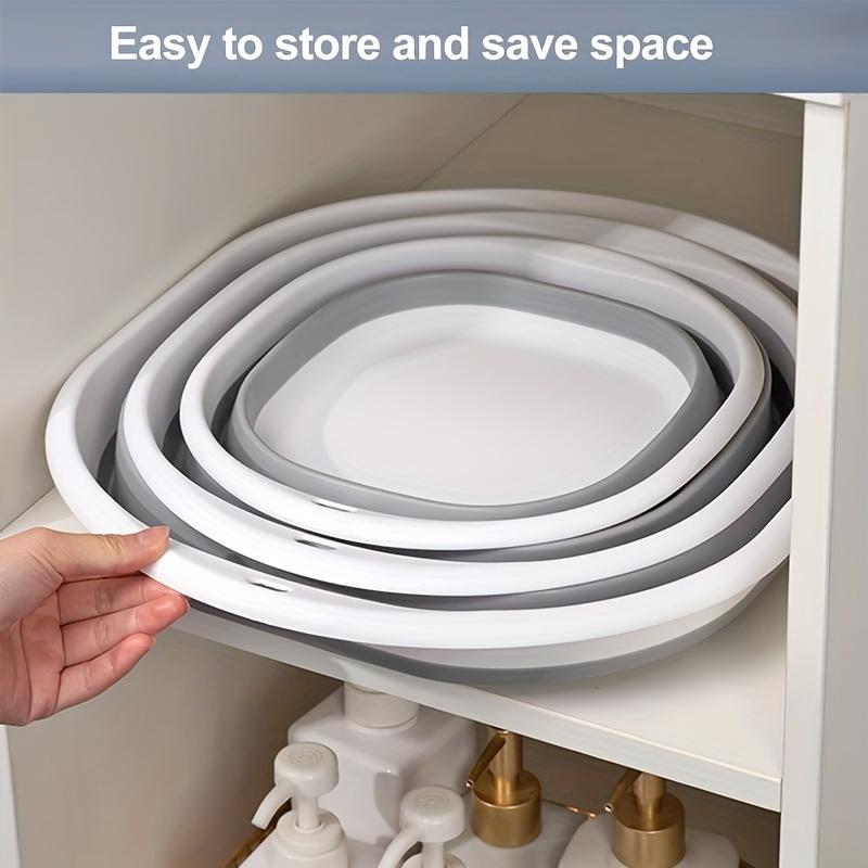 A Compact 3pcs Set That Includes a Collapsible Sink, a Portable Wash Basin, a Square Dish Tub, a Foldable Laundry Basket, And a Plastic Sink, Designed for Efficient Storage of Utensils, Fruits, And for Use During Camping