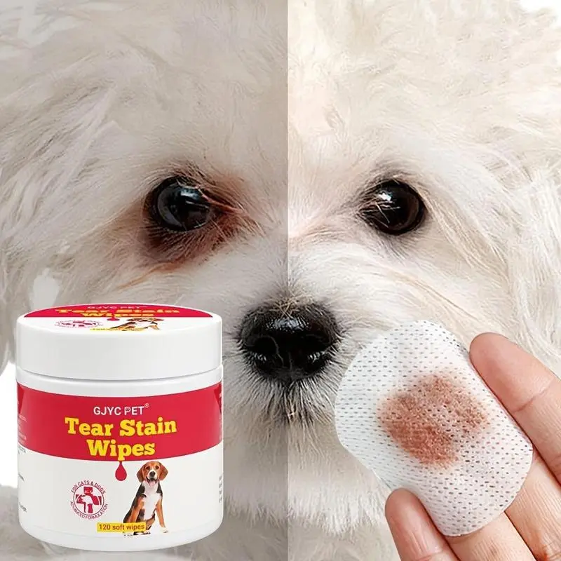 pet cat dog grooming cleaning soft plant extract pet eye care wipes 120 count gentle tearless portable for dogs and cats