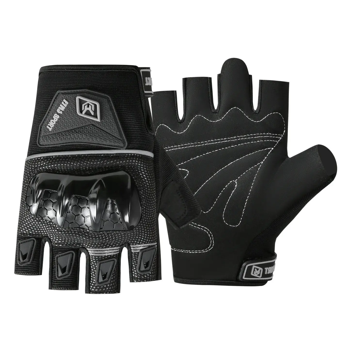 Unisex Half Finger Cycling Gloves , Shockproof Anti-Slip MTB Road Bike Gloves, Breathable Fingerless Motorcycle Riding Gloves