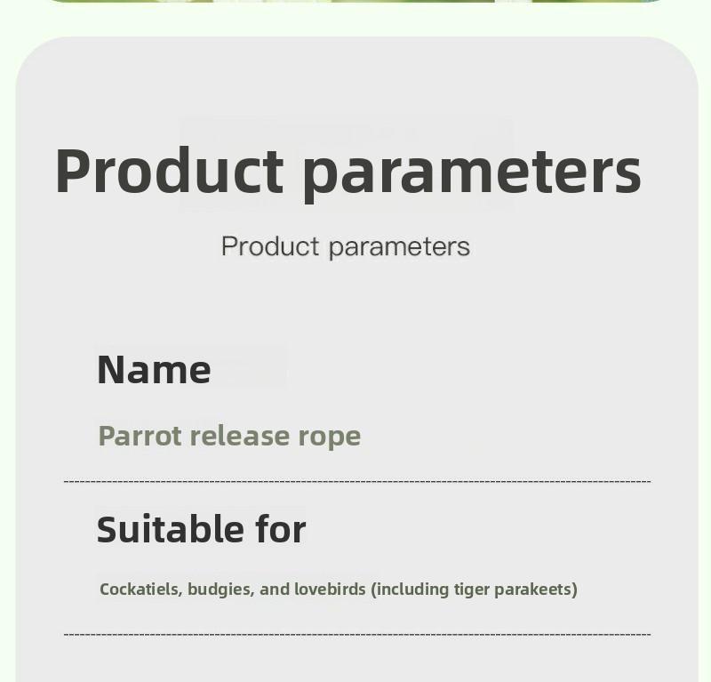 Adjustable Bird Harness Leash 2m Hand Rope Safe Escape Proof for Parrots Conures Cockatiels Outdoor Training Walking Pet Supplies