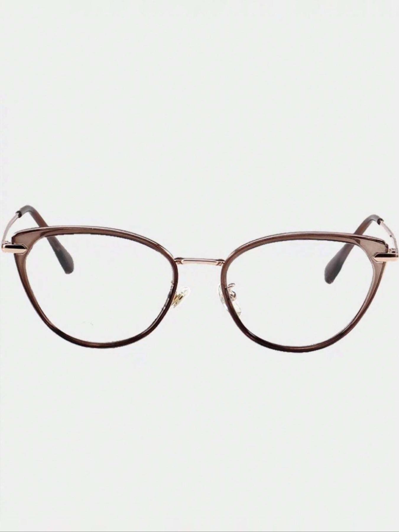 Y2K Oval Shaped Eyeglasses, Fashionable Eyeglasses for Women & Girls, Fashion Eyeglasses for Work, Daily Clothing Decor, Perfect for Student Daily Use, Trendy Frames