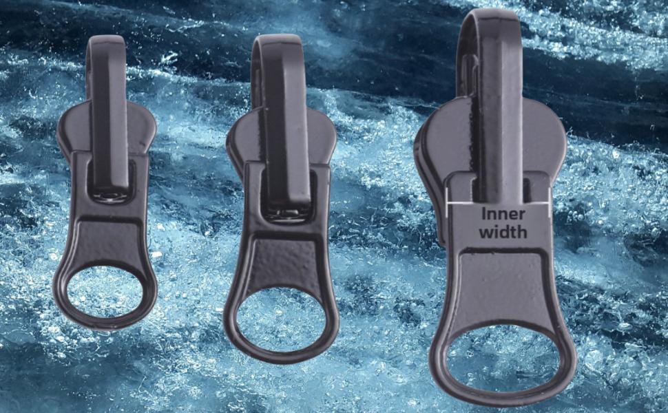 Clothing, Bags, Zipper Repair kit, Zippers for Sewing,Zipper,a Set of 3, Black-Sided