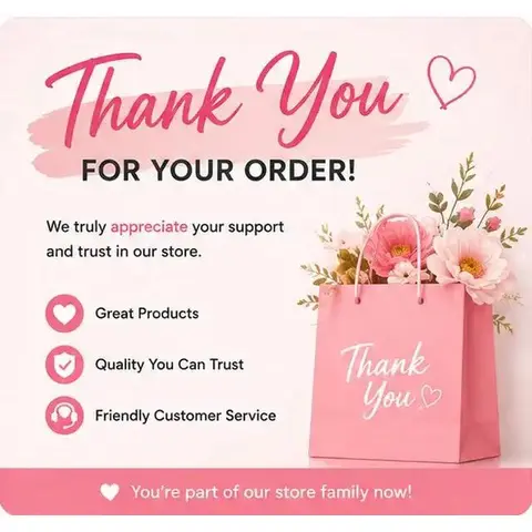 Customer Appreciation Thanks Cards - Heartfelt Gratitude Printed Notes for Phones & Electronics SIM Card Accessories Orders, No Excessive Fluff to Keep Orders Special, Appreciation Cards, Thanks Card